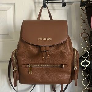 Michael Kors Brown Leather Backpack